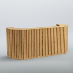 Ресепшен со скошенными углами серии ПРИЛИВ №6, Дуб Золотистый