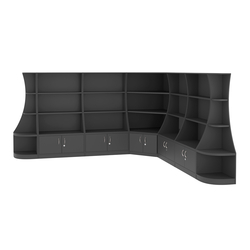 Угловой низкий стеллаж ГАРАНТ №3, Черный