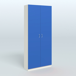 Аптечный шкаф широкий для одежды персонала №4, Белый + Делфт голубой