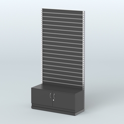 Система ЭЛЕГАНТ пристенная с экономпанелью и тумбой Т21 (1200 мм), Черный