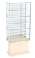 Витрина широкая с зеркалом и 5-ю полками ЦИТАДЕЛЬ №507 Крем Вайс