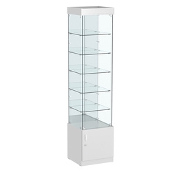 Витрина ИСТРА №504 стаканчик (задняя стенка - зеркало), Серый