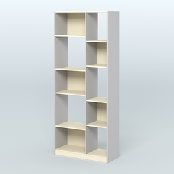 Стеллаж из ДСП серии ЛОФТ №9-1, Серый + Крем Вайс