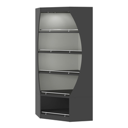 Стеллаж Гарант угловой №1-О с ограничителями, Черный и Белый