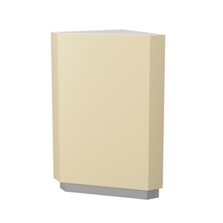 Витрина угловая "Диаманд" №6, Серый + Крем Вайс