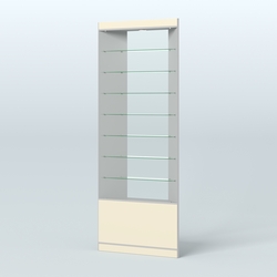 Высокая витрина серии Эконом №305 внешний угол (без дверей), Серый + Крем Вайс