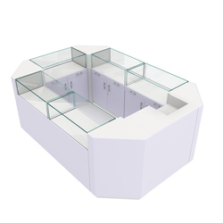 Остров ювелирный "Диаманд" №1, ЛДСП белый + МДФ сирень