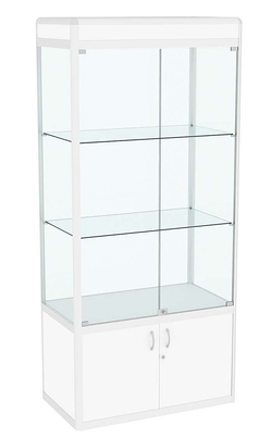 Витрина из профиля №1 (метровая) (задняя стенка - стекло), Белый