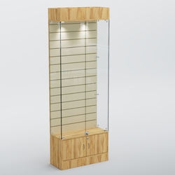 Витрина СЕТЬ №5 с экономпанелью, Дуб Золотистый