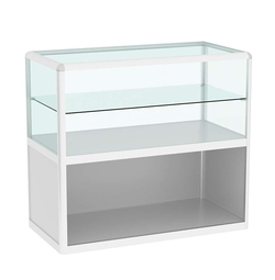 Прилавок из профиля прямоугольный №3 (открытый), Серый