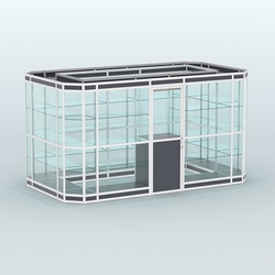 Павильон из профиля островной №3в, Антрацит