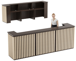 Стойка ресепшен ГРАУНД №3Г, Дуб Венге и Дуб Сонома