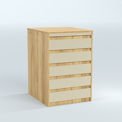 Стол-ресепшен серии ПРАЙМ №2А, Дуб Золотистый и Крем Вайс