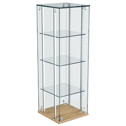 Витрина Истра настольная №23-РЕГ с регулировочными стеклянными полками, Дуб Золотистый