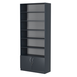 Стеллаж из ДСП с 5-ю полками 400x900 мм серии LEVEL-5 №14 (З/C - ДВП), Антрацит