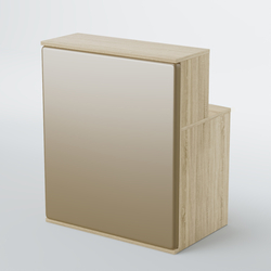 Ресепшен БАРОН №1 (ровная поверхность), Дуб сонома + Экокожа золотистая