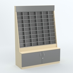 Стенд для очков №1 с накопителем, Крем Вайс и Темно Серый U2236-U2601