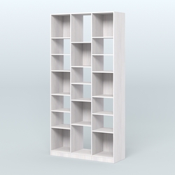 Стеллаж из ДСП серии ЛОФТ №10-2 с полками ДСП, Ясень Анкор светлый