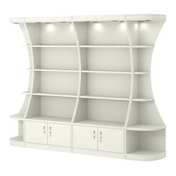  Пристенный высокий стеллаж ГАРАНТ №2, Белый