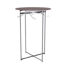 Хромированное вешало Круг №1-3 (верхняя платформа - ДСП 16мм), Ясень Анкор темный