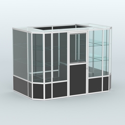 Павильон из профиля пристенный №10б (4,05 кв.м), Черный