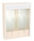 Торговая витрина двухсекционная с рольставнями ЭКДВ-3 Крем Вайс