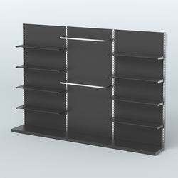 Система ЭЛЕГАНТ №5 пристенная с ДСП (3600 мм), Черный