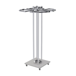 Торговое хромированное одноярусное вешало СЕКТОР №1, Серый