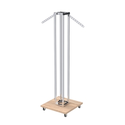 Торговое вешало для одежды с кронштейнами-лезвиями СТРЕЛА №8-10-О-ЛНХ, Дуб Сонома