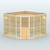 Павильон из профиля угловой №8в (9 кв.м) Дуб Золотистый