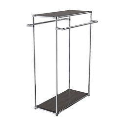 Хромированный стенд-вешало TD-38 №1-3 с полками ДСП 16мм, Черный