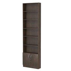 Стеллаж из ДСП с 5-ю полками 150x600 мм серии LEVEL-5 №2 (З/C - ДВП), Дуб Венге