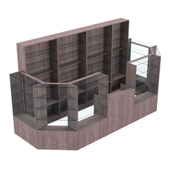 Торговый пристенный островок ГРАЦИЯ №6 (открытый) (6.05 кв.м), Ясень Анкор темный