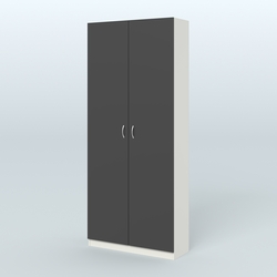 Аптечный шкаф одежды персонала для двух человек №2, Белый и Черный