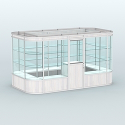 Павильон из профиля островной №4а, Ясень Анкор светлый