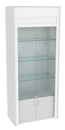 Торговая витрина с рольставнями ЭК-1-1, Серый