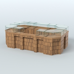 Торговый островок GOLD №4 (6,75 кв.м), Орех