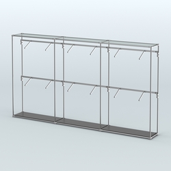 Торговая система ХРОМ без ДСП 3600 мм с поручнями №4, Черный