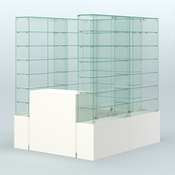 Павильон ИСТРА (глубина витрин-300мм) №1в (2, 70 кв.м), Белый