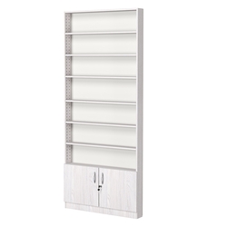 Стеллаж из ДСП с 6-ю полками 100x900 мм серии LEVEL-6 №8 (З/C - ДВП), Ясень Анкор светлый