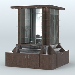 Павильон вокруг колонны серии Эталон №6, Дуб Венге