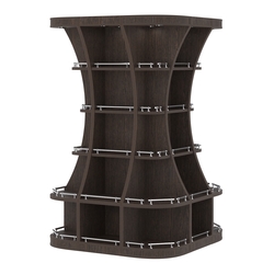 Островной высокий стеллаж ГАРАНТ №7-О с ограничителями, Дуб Венге