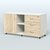Тумба сервисная правая Киви, цвет светлый дуб Белый + Дуб Сонома