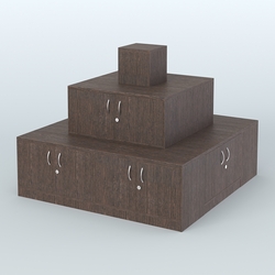 Островок-пирамида с накопителями для торговых центров №2, Дуб Венге