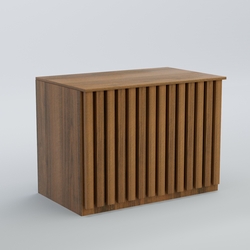 Ресепшен - стол широкий серии ПРИЛИВ №8, Орех