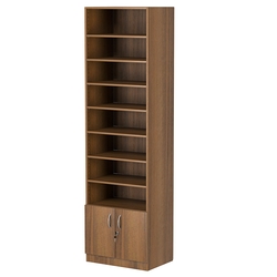 Стеллаж из ДСП с 7-ю полками 400x600 мм серии LEVEL-7 №7 (З/C - ДВП), Орех