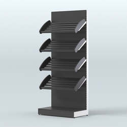 Стеллаж для хлеба и выпечки с четырьмя наклонными полками СХНП-02, Черный