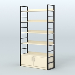 Торговый стеллаж большой STRONG - АЛЬФА №3, Крем Вайс