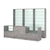 Комплект витрин с регулировочными полками NE-6 №12-1 и прилавков ЭК-3 Бетон Чикаго светло-серый F186 ST9