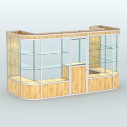 Павильон из профиля пристенный №11а (5,50 кв. м), Дуб Золотистый